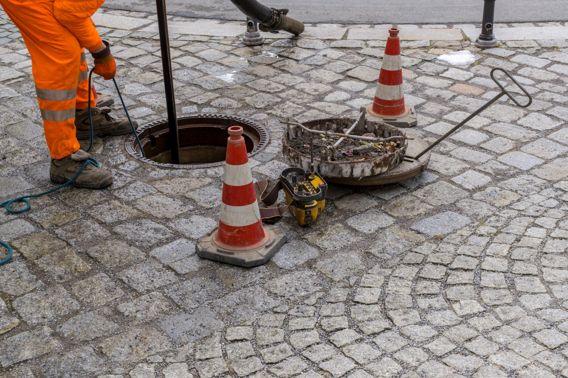 hydrocurage d'une canalisation extérieure